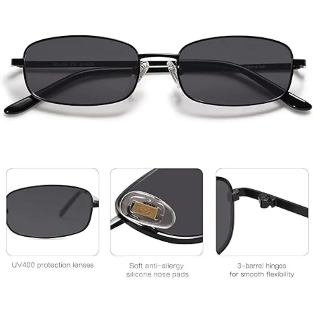 Trendy Small Y2K Rectangle Sunglasses for Women and Men Retro SJ1187